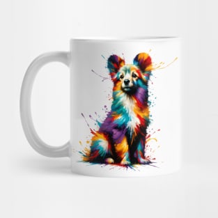 Vibrant Splashed Paint Peruvian Inca Orchid Artwork Mug